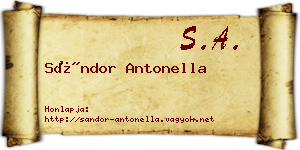 Sándor Antonella névjegykártya